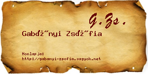 Gabányi Zsófia névjegykártya