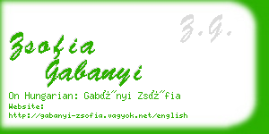zsofia gabanyi business card